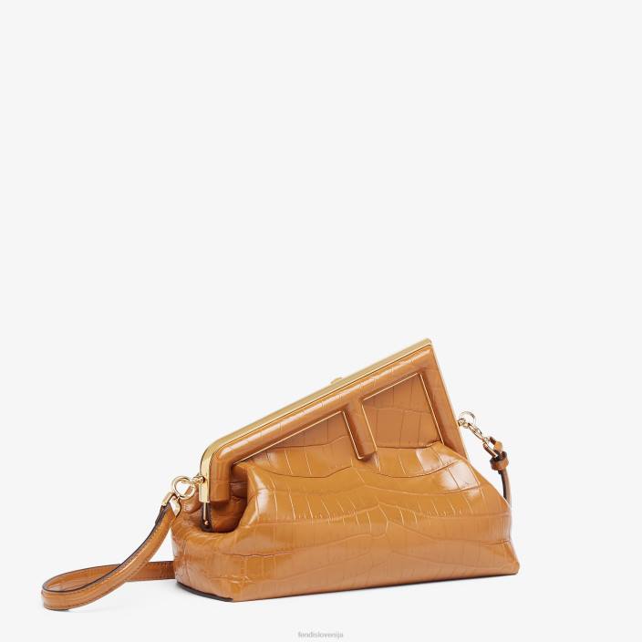 ženske torba iz krokodiljega usnja rjav Fendi dodatki Z68L773