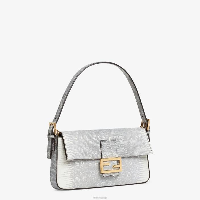 ženske torba iz kuščarskega usnja bela Fendi dodatki Z68L859
