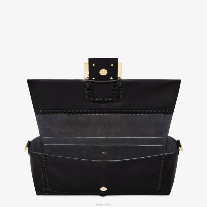 ženske torba iz nappa usnja z ujemajočim se navojem Črna Fendi dodatki Z68L563