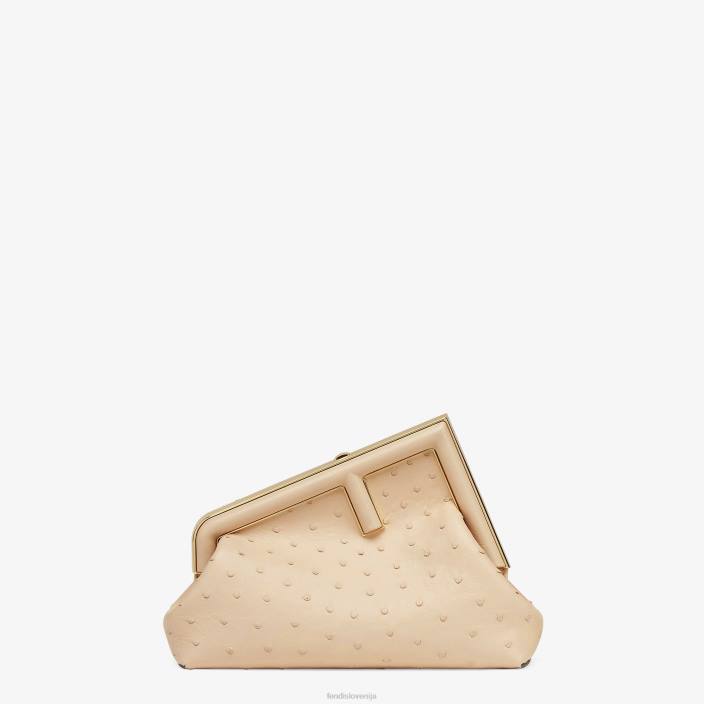 ženske torba iz nojevega usnja bež Fendi dodatki Z68L856