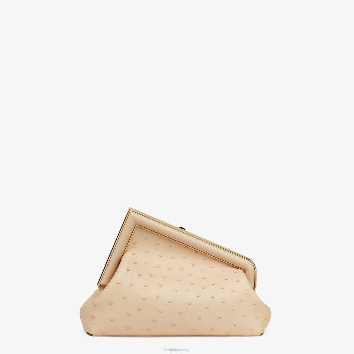 ženske torba iz nojevega usnja bež Fendi dodatki Z68L856