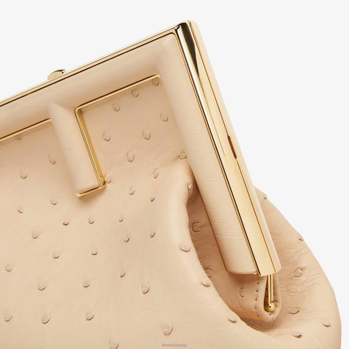 ženske torba iz nojevega usnja bež Fendi dodatki Z68L856