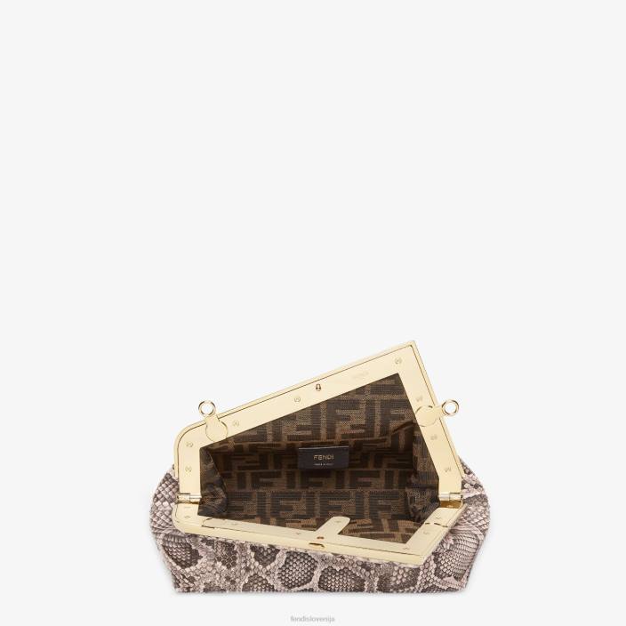ženske torba iz pitonovega usnja roza Fendi dodatki Z68L906