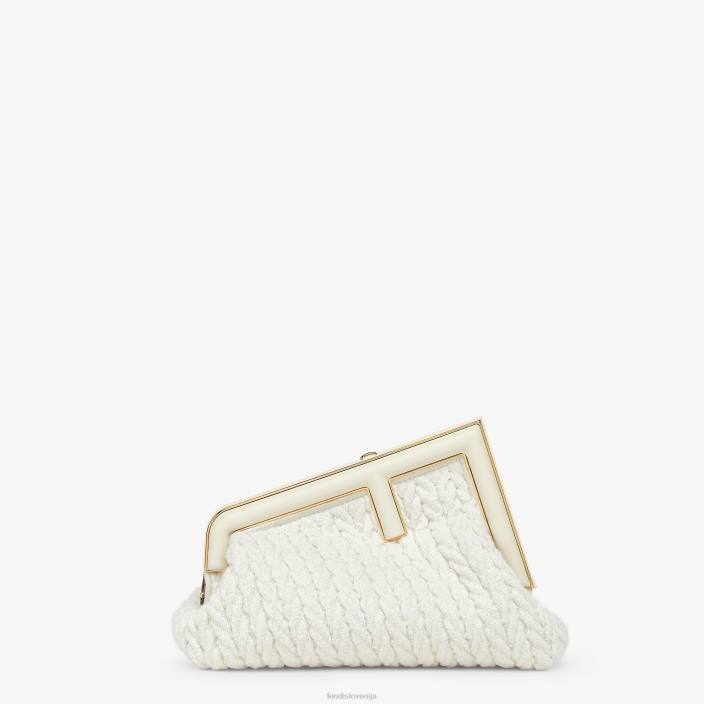 ženske torba iz prepletenega blaga bela Fendi dodatki Z68L618