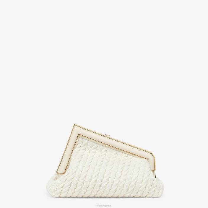 ženske torba iz prepletenega blaga bela Fendi dodatki Z68L618