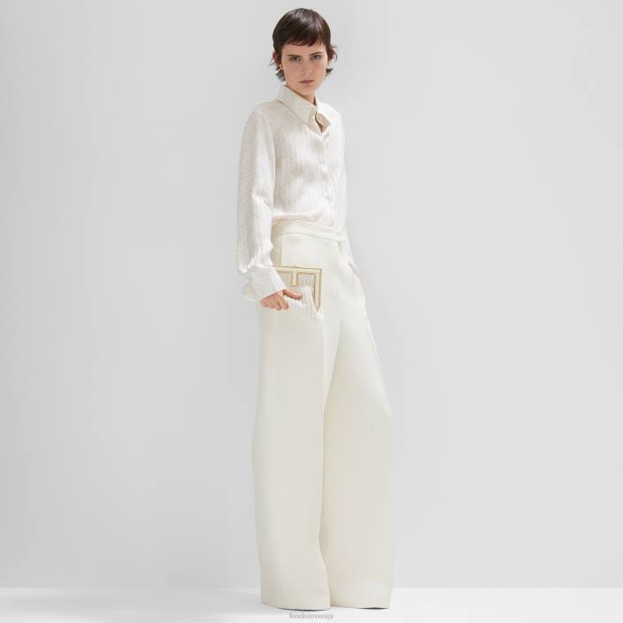 ženske torba iz prepletenega blaga bela Fendi dodatki Z68L618