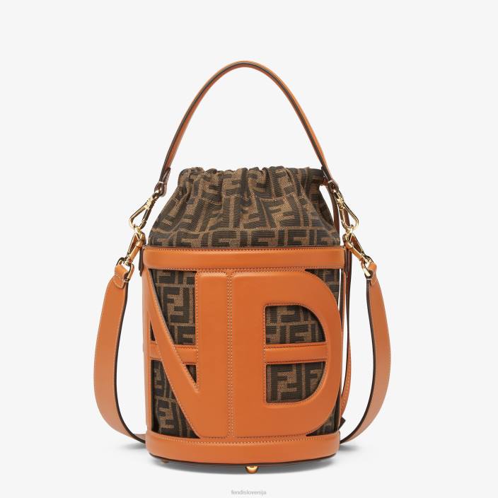 ženske torba iz usnja in ff blaga rjav Fendi dodatki Z68L623