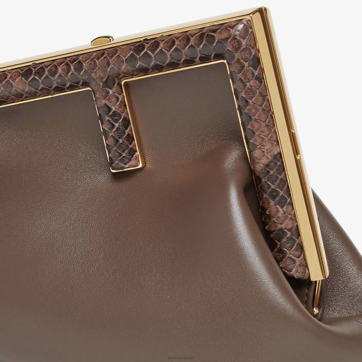 ženske torba iz usnja in pitona rjav Fendi dodatki Z68L765