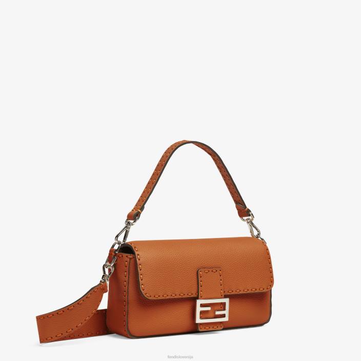 ženske torba selleria z velikimi zgornjimi šivi rjav Fendi dodatki Z68L543