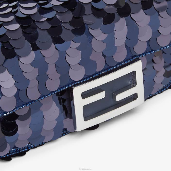 ženske torba z bleščicami na sredini modra Fendi dodatki Z68L629