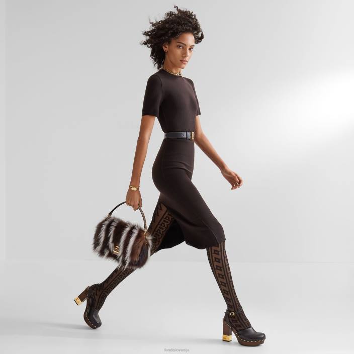 ženske torba za ponovno izdajo iz intarziranega krzna večbarvna Fendi dodatki Z68L804