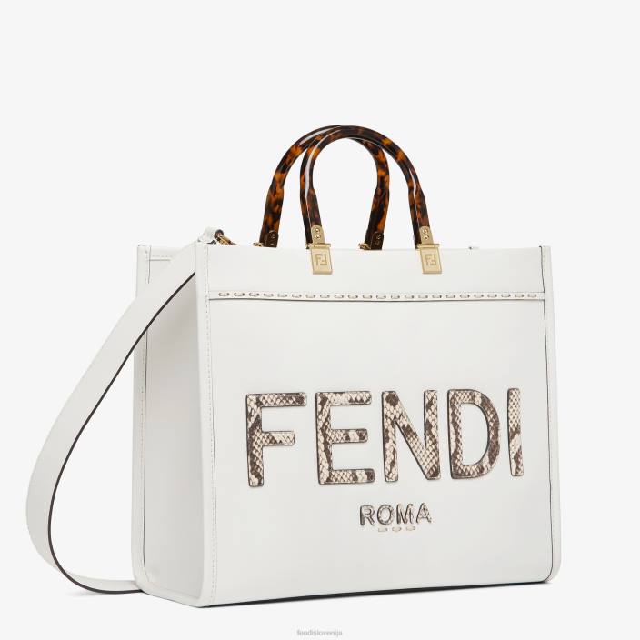 ženske usnje in elaphe shopper bela Fendi dodatki Z68L822