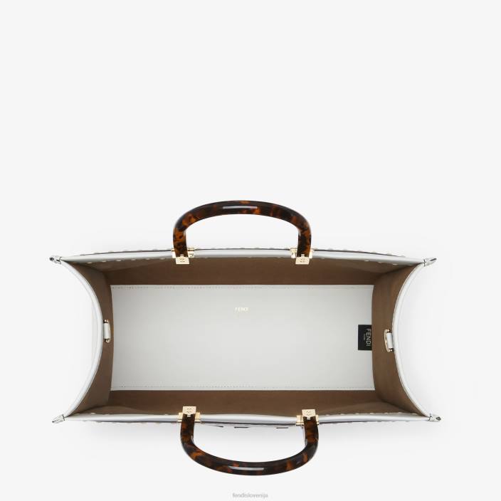 ženske usnje in elaphe shopper bela Fendi dodatki Z68L822