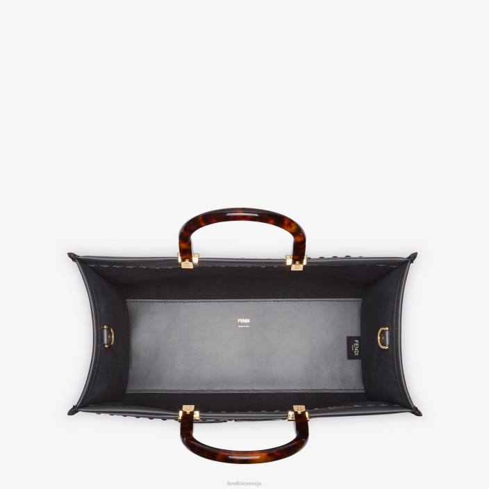 ženske usnje in elaphe shopper siva Fendi dodatki Z68L833