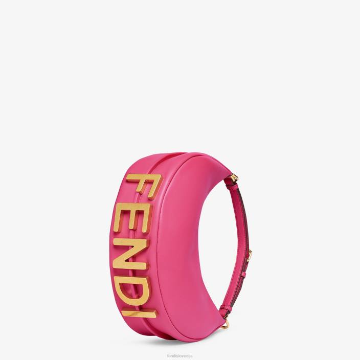 ženske usnjena torba v barvi fuksije roza Fendi dodatki Z68L569