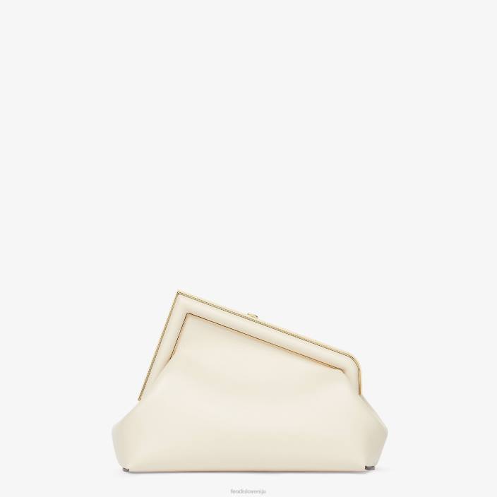 ženske usnjena torba v obliki kamelije bela Fendi dodatki Z68L853