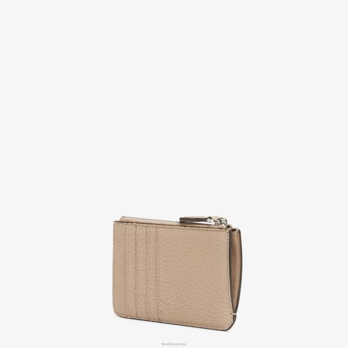 ženske usnjena torbica za ključe peekaboo bež Fendi dodatki Z68L1573