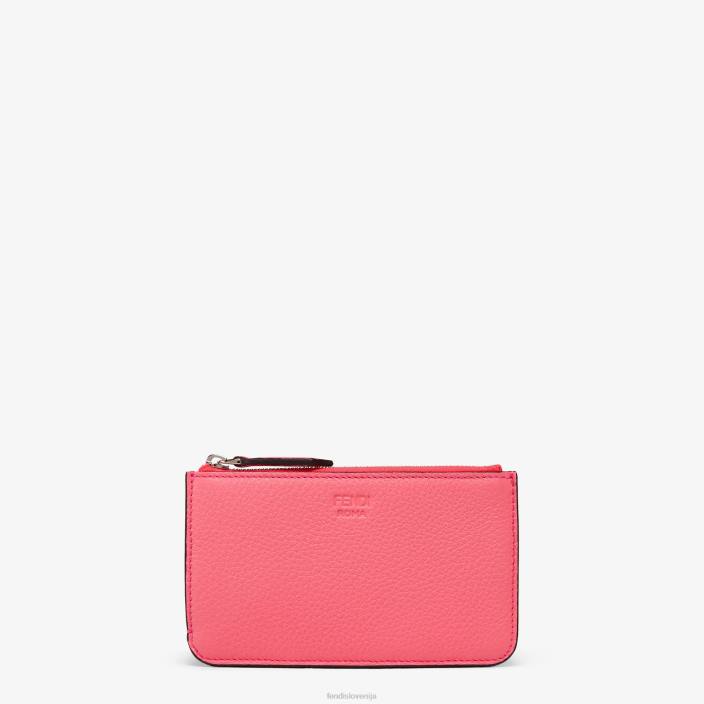 ženske usnjena torbica za ključe peekaboo roza Fendi dodatki Z68L1496