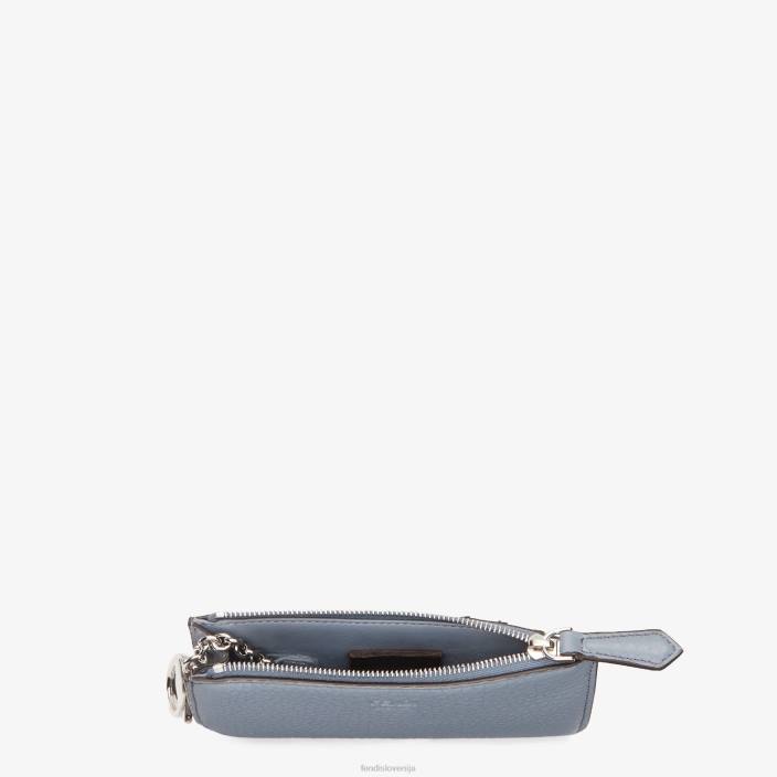 ženske usnjena torbica za ključe peekaboo svetlo modra Fendi dodatki Z68L1572
